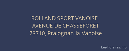 ROLLAND SPORT VANOISE