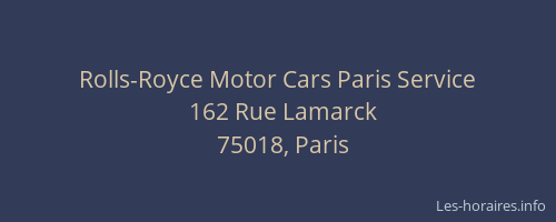 Rolls-Royce Motor Cars Paris Service