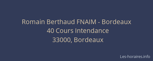 Romain Berthaud FNAIM - Bordeaux
