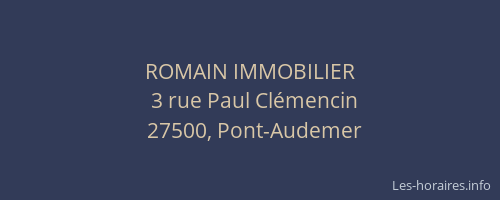 ROMAIN IMMOBILIER