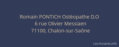 Romain PONTICH Ostéopathe D.O