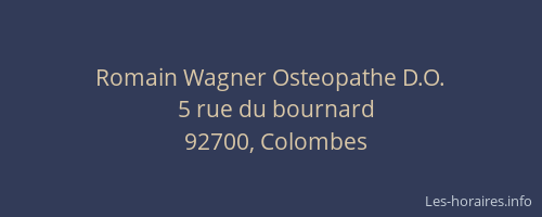 Romain Wagner Osteopathe D.O.