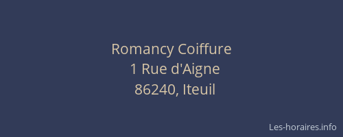 Romancy Coiffure