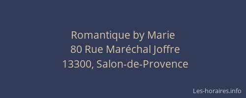 Romantique by Marie