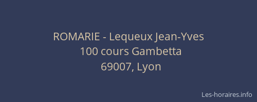 ROMARIE - Lequeux Jean-Yves
