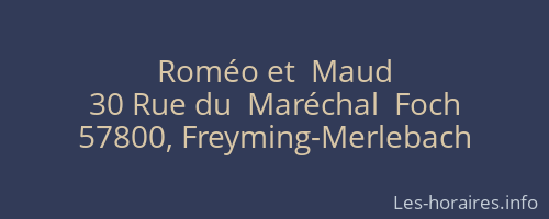 Rom&eacute;o et  Maud