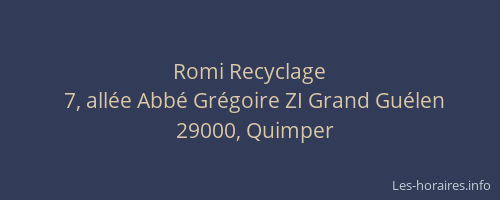 Romi Recyclage