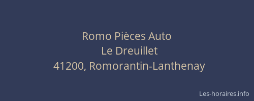 Romo Pi&egrave;ces Auto