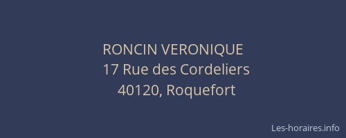 RONCIN VERONIQUE