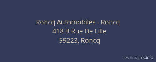 Roncq Automobiles - Roncq
