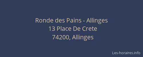Ronde des Pains - Allinges