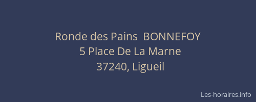 Ronde des Pains  BONNEFOY