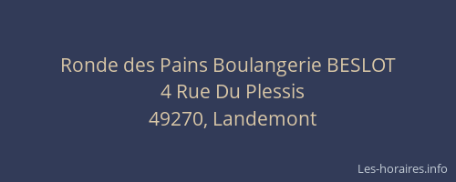 Ronde des Pains Boulangerie BESLOT