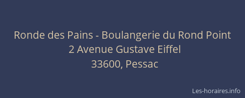 Ronde des Pains - Boulangerie du Rond Point