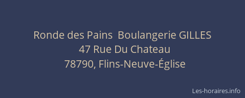Ronde des Pains  Boulangerie GILLES