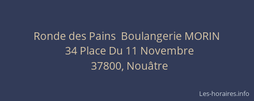 Ronde des Pains  Boulangerie MORIN