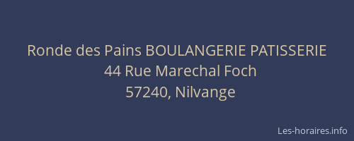 Ronde des Pains BOULANGERIE PATISSERIE
