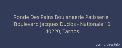 Ronde Des Pains Boulangerie Patisserie