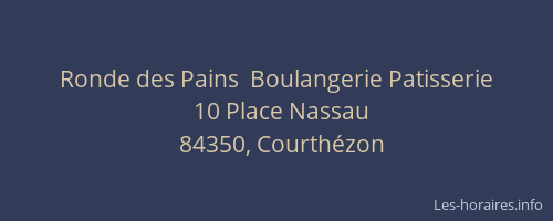 Ronde des Pains  Boulangerie Patisserie