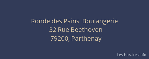 Ronde des Pains  Boulangerie