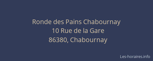Ronde des Pains Chabournay