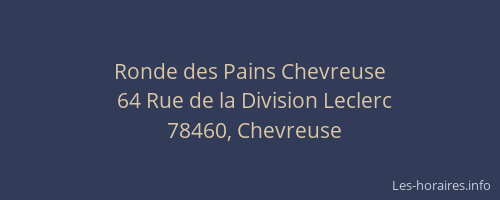 Ronde des Pains Chevreuse