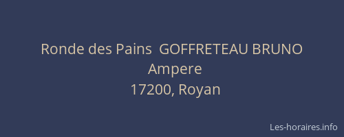 Ronde des Pains  GOFFRETEAU BRUNO