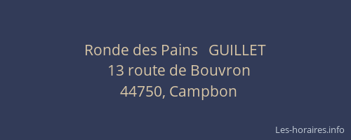 Ronde des Pains   GUILLET