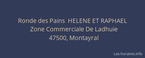Ronde des Pains  HELENE ET RAPHAEL