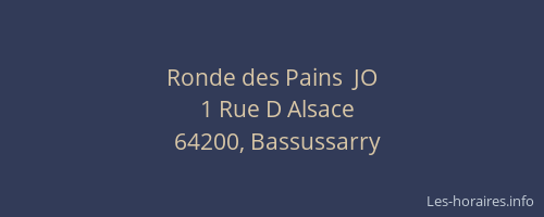Ronde des Pains  JO