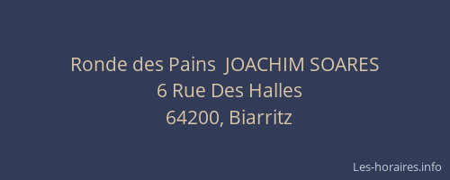 Ronde des Pains  JOACHIM SOARES