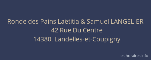 Ronde des Pains Laëtitia & Samuel LANGELIER