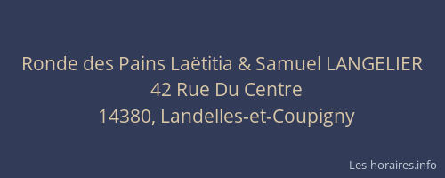 Ronde des Pains La&euml;titia & Samuel LANGELIER
