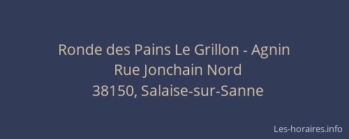 Ronde des Pains Le Grillon - Agnin