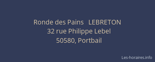 Ronde des Pains   LEBRETON