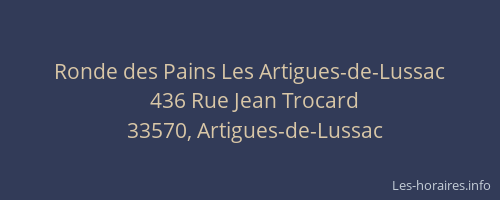Ronde des Pains Les Artigues-de-Lussac