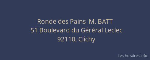 Ronde des Pains  M. BATT