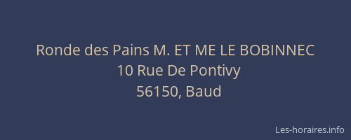 Ronde des Pains M. ET ME LE BOBINNEC