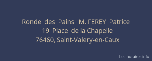Ronde  des  Pains   M. FEREY  Patrice