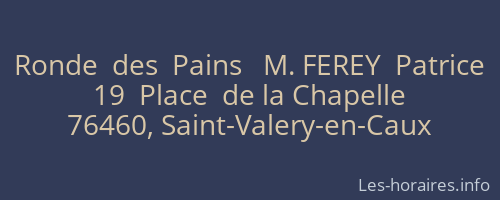 Ronde  des  Pains   M. FEREY  Patrice