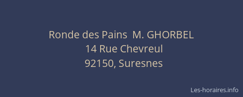 Ronde des Pains  M. GHORBEL