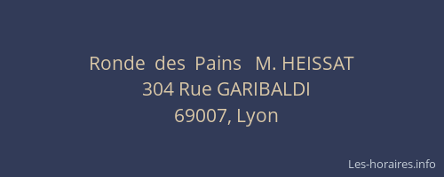 Ronde  des  Pains   M. HEISSAT
