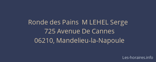 Ronde des Pains  M LEHEL Serge