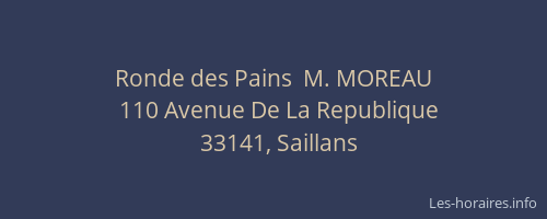 Ronde des Pains  M. MOREAU