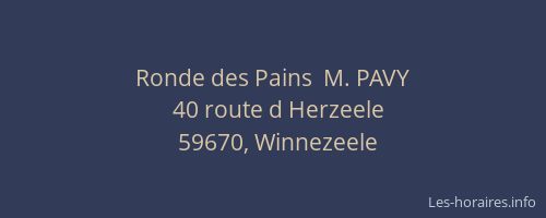 Ronde des Pains  M. PAVY