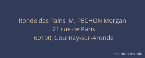 Ronde des Pains  M. PECHON Morgan