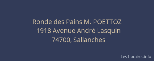 Ronde des Pains M. POETTOZ