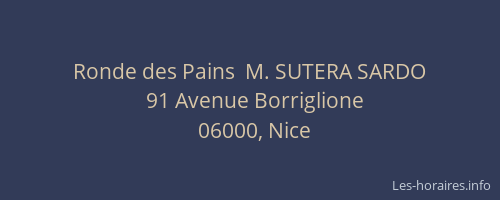 Ronde des Pains  M. SUTERA SARDO