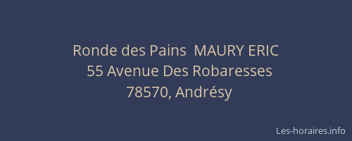 Ronde des Pains  MAURY ERIC