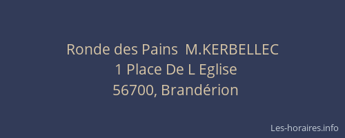 Ronde des Pains  M.KERBELLEC